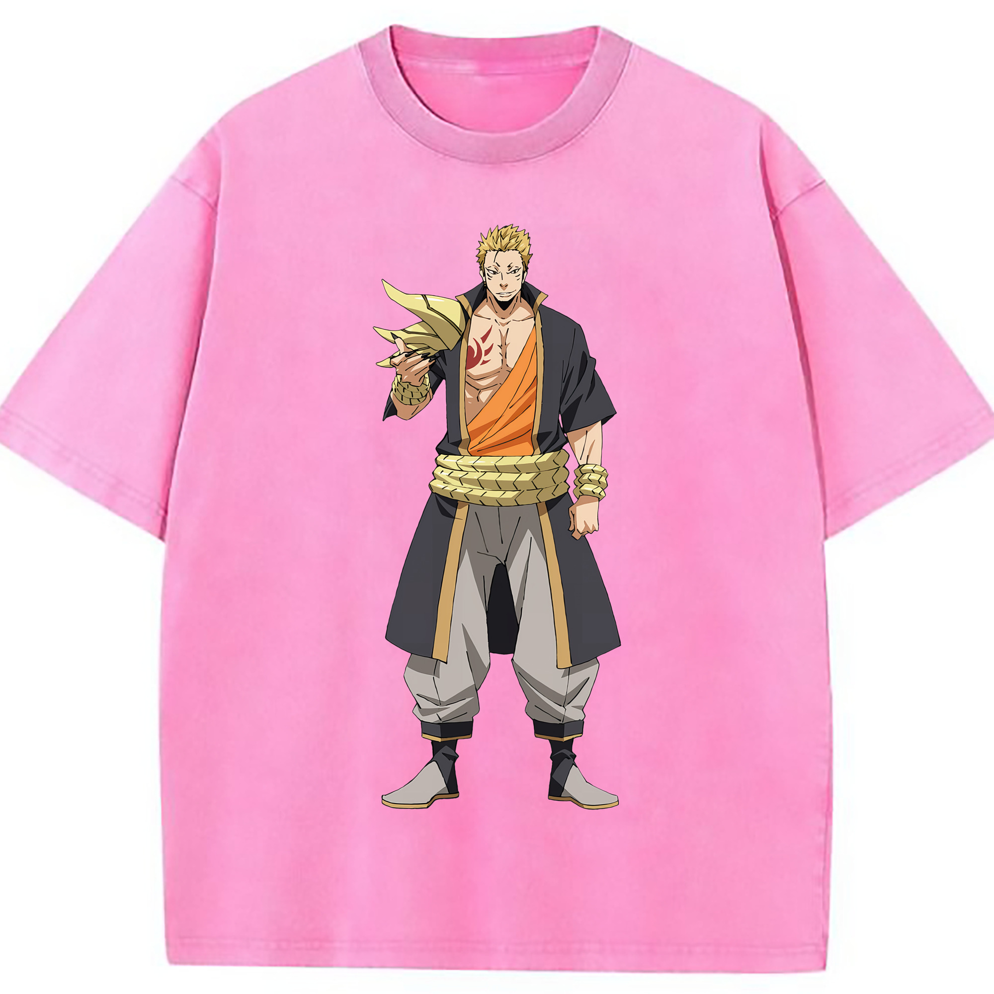 （画像用） 転スラ Regarding Reincarnated to Slime 綿100% ヴィンテージ風 半袖Tシャツ（フロントプリント）